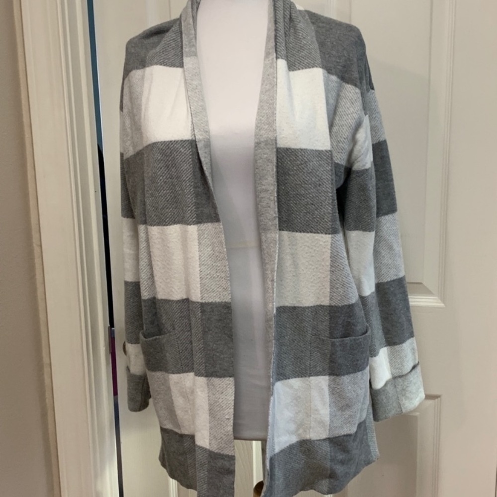 NWOT 41 Hawthorn‎ Cardigan, Grey & White, Medium